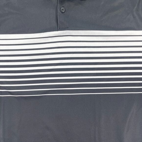 Nike Dri Fit Golf Polo Shirt Mens XL Black Stripe Performance Sweat Wicking - Picture 3 of 12